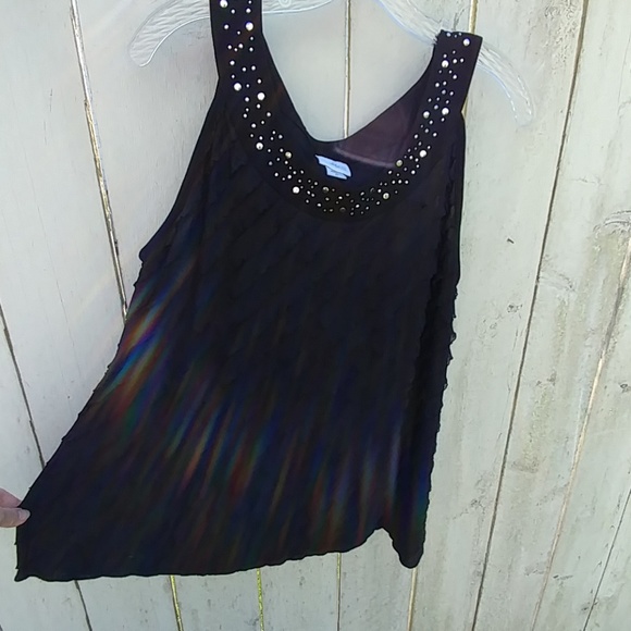 Jaclyn Smith (Woman) 2X Black and Silver Top - Picture 8 of 8